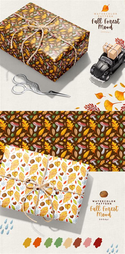 Fall Watercolor Surface Patterns for Fabric on Behance