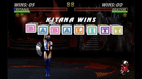 Ultimate Mortal Kombat 3 - Kitana - Babality - YouTube