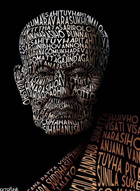 Gandhi | Typographic portrait, Typography portrait, Typography design