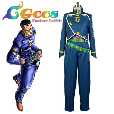 CGCOS Free Shipping Cosplay Costume JoJo's Bizarre Adventure Okuyasu Nijimura Uniform Halloween ...