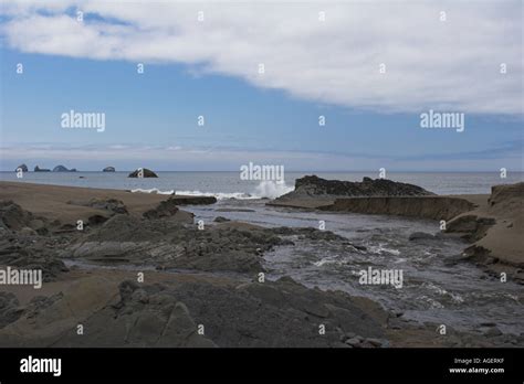 Beach at Port Orford Oregon Stock Photo - Alamy