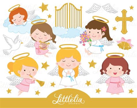 Angel clipart Heaven clipart 15061 | Etsy