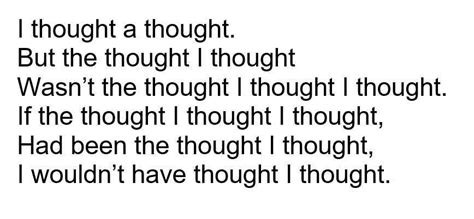 Tongue Twister - I thought a though