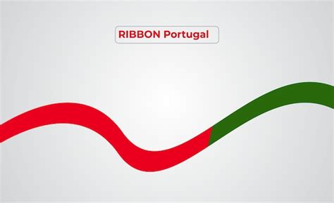 Premium Vector | Realistic ribbon with portugal flag colors