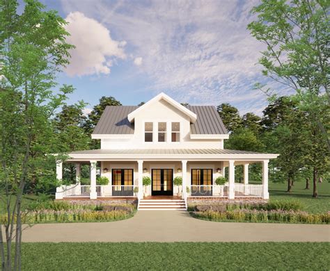 The Cottage Farmhouse Plan 3 Bed 3.5 Bath 51'x48' Custom House Plans ...