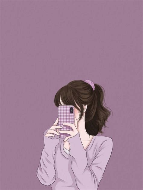 🔥 Free Download Minimalist Purple Anime Girl Aesthetic Digital Artwork by @geoffreymartin ...