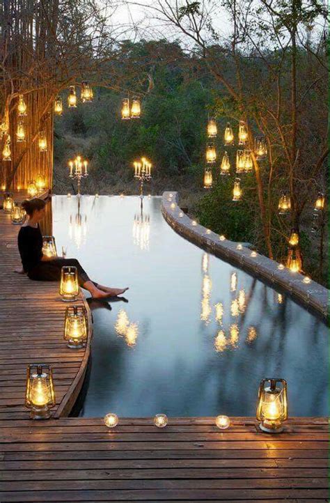 15 Amazing Outdoor Pool With Lighting Ideas | HomeMydesign