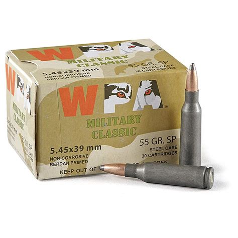 Wolf, 5.45x39, SP, 55 Grain, 750 Rounds - 421092, 5.45x39mm Ammo at ...