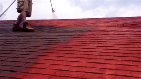 Shingle roof painting. - YouTube