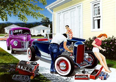 Pin by Pete Stephens on Artwork - Hot Rods | Automotive art, Car, Ford hot rod