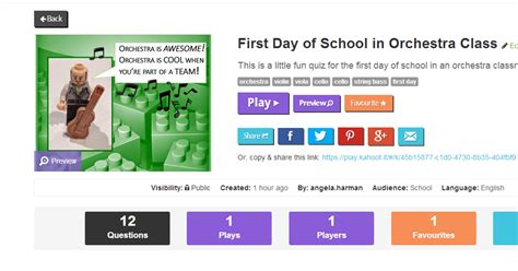 Orchestra Classroom Ideas: Using Kahoot for the first day of school