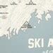 Maine Ski Resorts Map 11x14 Print