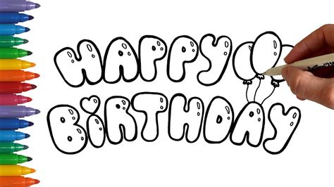 Happy Birthday Drawing Text at GetDrawings | Free download