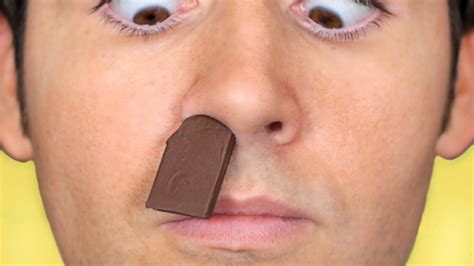 CHOCOLATE STUCK IN NOSE! - YouTube