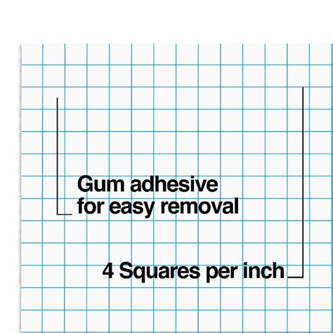 Staples Graph Pads 8.5" X 11" Graph White 50 Sh./pad 6 Pads/pk Tr57333/51301 : Target