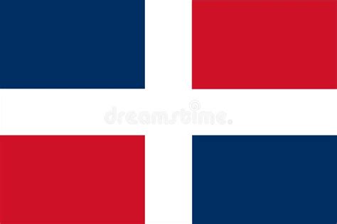 Flag in Colors of Dominican Republic, . Stock Illustration - Illustration of design ...