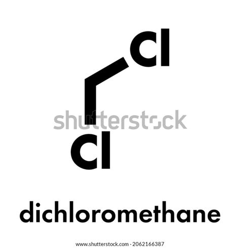 Dichloromethane Dcm Solvent Molecule Skeletal Formula Stock Vector ...