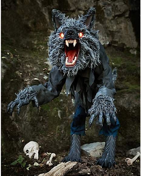 4 Ft Howling Werewolf Animatronics - Decorations - Spirithalloween.com