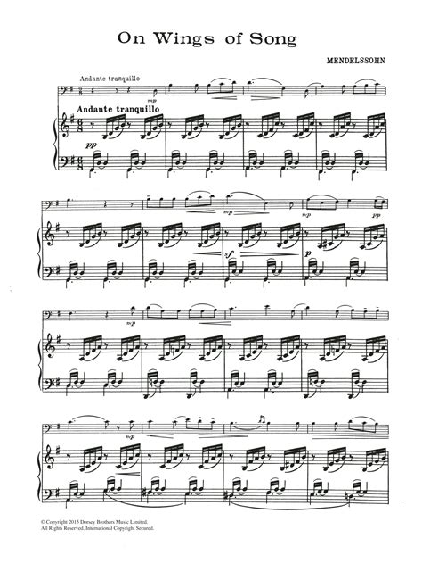 Felix Mendelssohn - On Wings Of Song at Stanton's Sheet Music