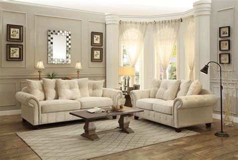 Homelegance Centralia Sofa Set - Polyester Blend - Cream 8458-SOFA-SET ...