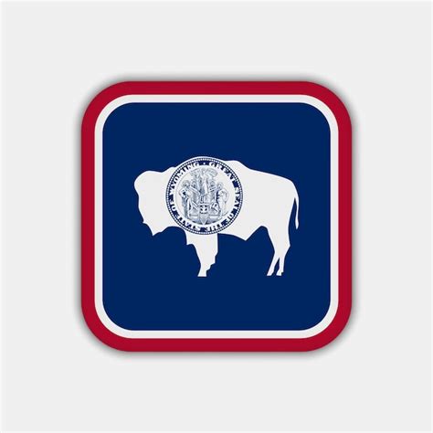 Premium Vector | Wyoming state flag vector illustration