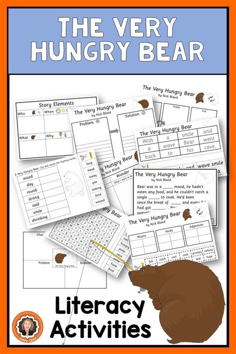 Labeling Activities, Rhyming Activities, Language Art Activities, The Very Cranky Bear, Picture ...