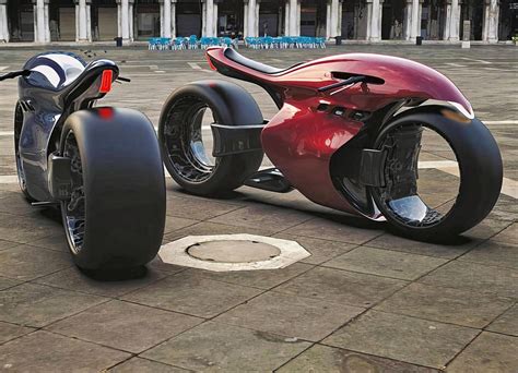 With hubless wheels and ultra sleek looks - The electric Maserati concept motorcycle is ...