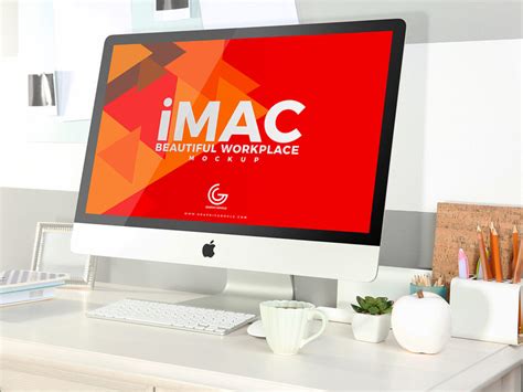 Workplace iMac Mock Up Free | Free Mockup