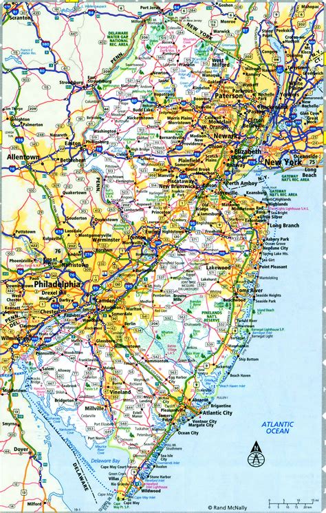 New Jersey interstate highway map I-78 I-80 I-95 I-195 road state ...