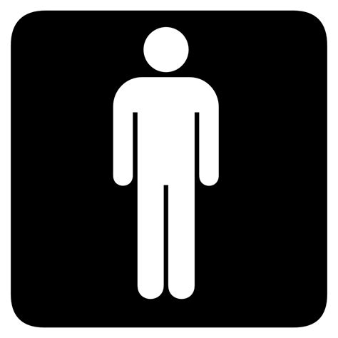 OnlineLabels Clip Art - Aiga Toilet Men Bg | Banheiro masculino, Placa ...