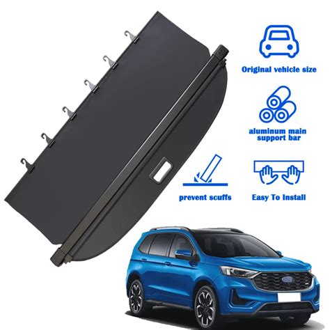 For Ford Edge Cargo Cover Trunk Retractable Parcel Rack Waterproof ...