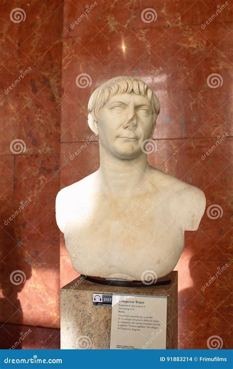 PARIS, FRANCE - SEPTEMBER 11, 2015: Statue of Trajan Editorial Stock Image - Image of museums ...