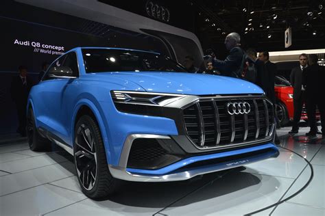 Audi Q8 Concept's Bombay Blue Paint Brightens 2017 Detroit Auto Show - autoevolution