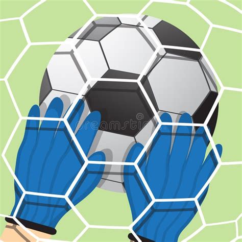 Goalkeeper batted ball stock vector. Illustration of green - 55523246