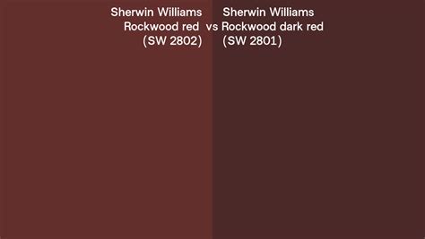 Sherwin Williams Rockwood red vs Rockwood dark red side by side comparison