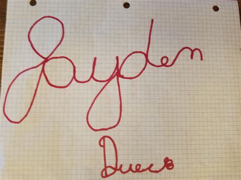 How To Write Jayden In Cursive