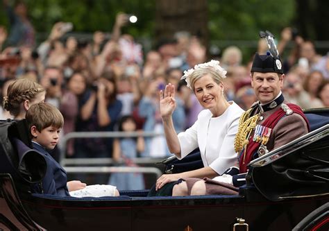 Sophie Wessex's children make joint parade debut at Trooping the Colour for grandmother's 90th ...