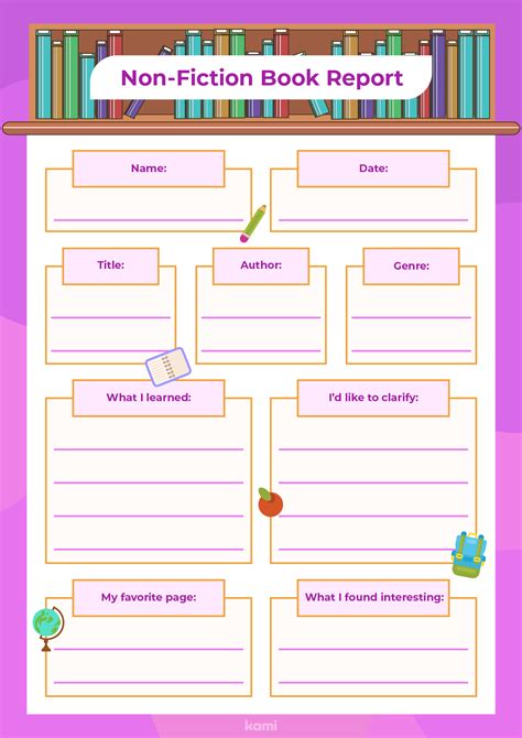 Non-Fiction Book Report Template for Teachers | Perfect for grades 4th ...