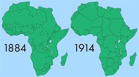 Boundaries of Africa (1884 vs 1914) - Vivid Maps