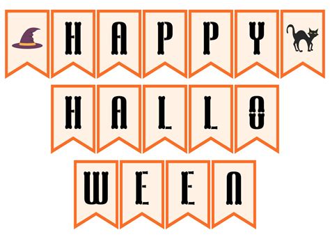 Happy Halloween Banner Printable - Printable Word Searches