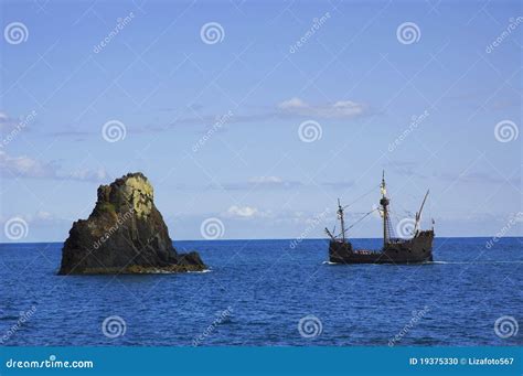 A Replica of Ship Santa Maria Stock Photo - Image of cruise, journey ...