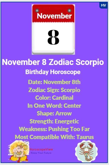 What Zodiac is November 8 (Personalities & Characteristics)