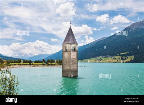 Lake reschen, italy hi-res stock photography and images - Alamy