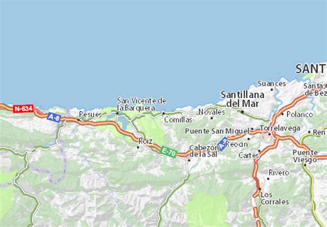 MICHELIN Comillas map - ViaMichelin