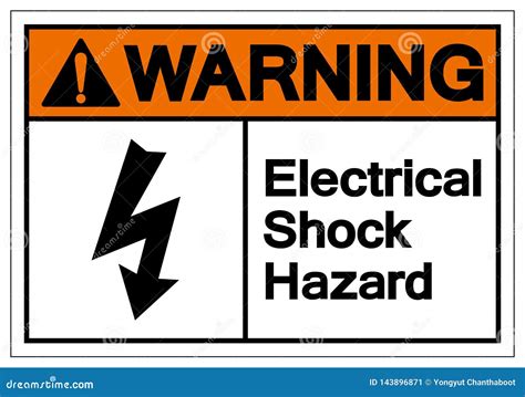 Warning Electrical Shock Hazard Symbol Sign, Vector Illustration ...