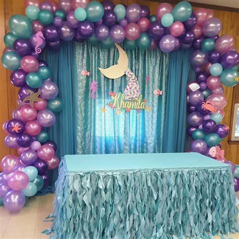 Today's backdrop 🐙🐳🦀🐚#underthesea #partydecoration #balloonsbackdrop # ...