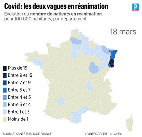 mapsontheweb:2 waves of covid in France.see, we’re not getting a second wave in the US because