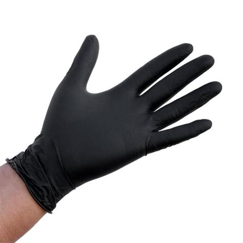 DISPOSABLE NITRILE GLOVES - LATEX FREE – BLACK - SEIR BEAUTY SCHOOL