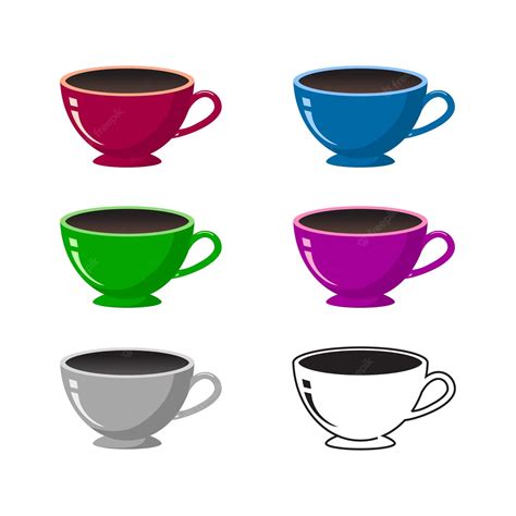 Premium Vector | Cup vector set