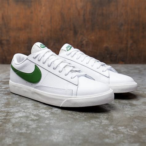 nike men blazer low leather white forest green sail